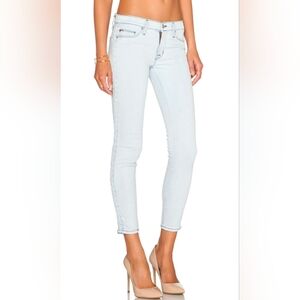 Hudson Luna Super Skinny Crop Jeans With Braided Side